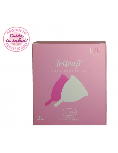 Irisana Íntima - IRISCUP DOBLE TRANSPARENTE Y ROSA TALLA L  72.IR40X2.L