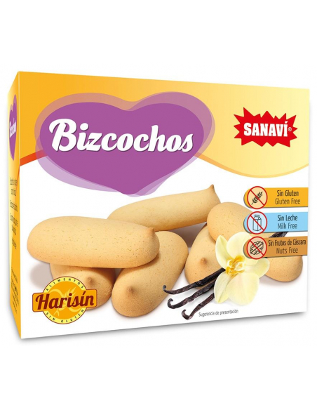 Sanavi - BIZCOCHOS VAINILLA SIN GLUTEN 150 GR.