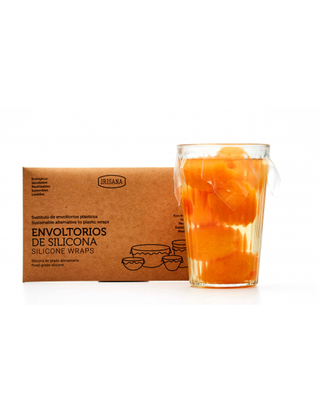 Irisana - ENVOLTORIOS REUTILIZABLES DE SILICONA 4 TAMAÑOS 72.IR114