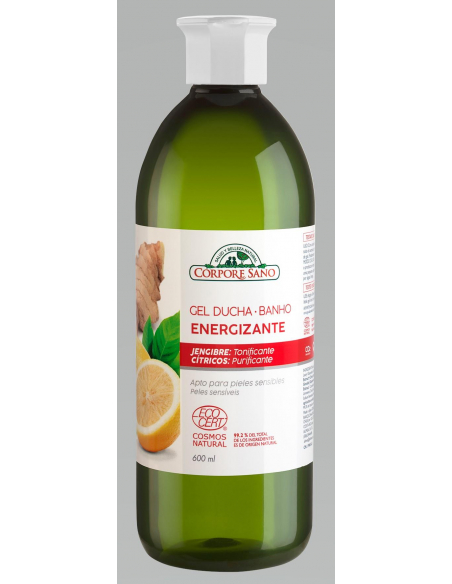Corpore Sano - GEL DUCHA ENERGIZANTE JENGIBRE CITRICOS COSMOS 600 ML.