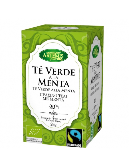 ARTEMIS BIO - INFUSION TE VERDE A LA MENTA ECO CAJA DE 20 FILTROS