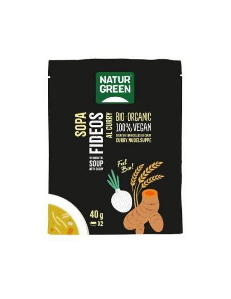 Naturgreen - EXPOSITOR SOPA DE FIDEOS AL CURRI BIO 6 X 40 GRS.
