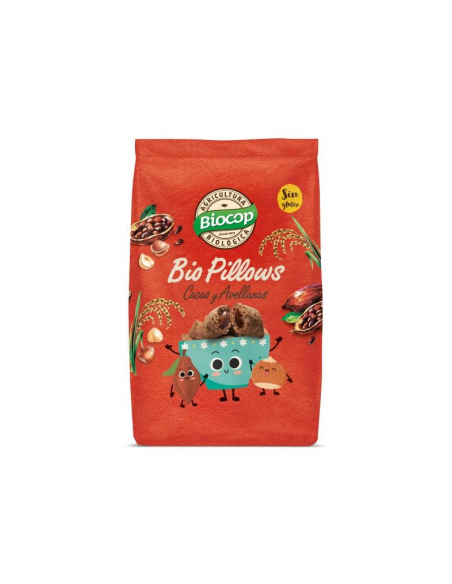 Biocop - BIOPILLOWS CACAO AVELLANAS SIN GLUTEN BIOCOP 300 GRS.