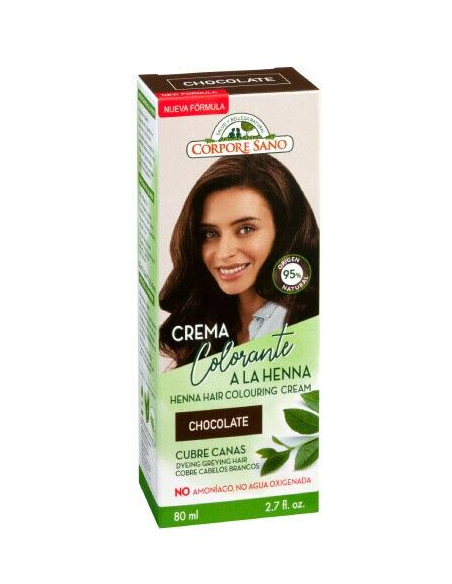 Corpore Sano - CREMA COLOR HENNA CHOCOLATE 80 ML.