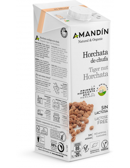 Amadin - CAJA HORCHATA DE CHUFA ECOLOGICA 6 X 1 L. AMANDIN