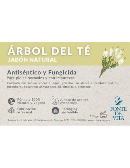 Fonte de Vita - JABON ARBOL DE TE 100 GRS. 100% NATURAL