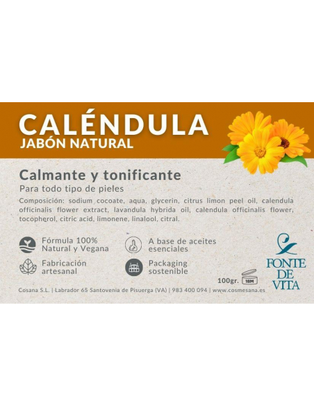 Fonte de Vita - JABON CALENDULA 100 GRS. 100% NATURAL