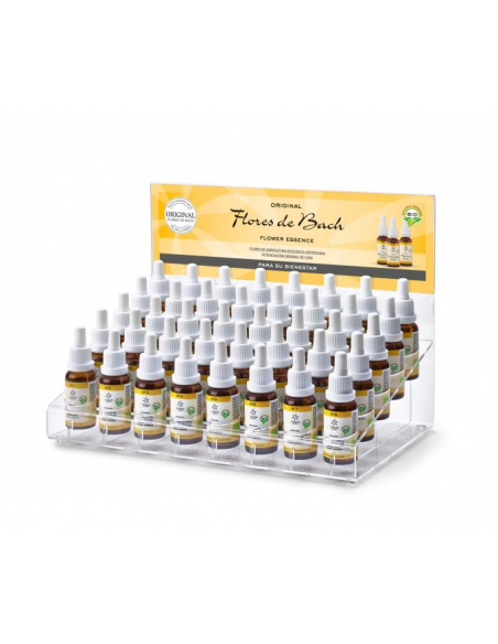 Lemonpharma - EXPOSITOR DE 38 ESENCIAS FLORES BACH METACRILATO + 2 Nº 39