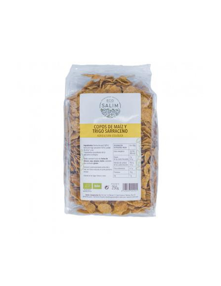 Ecosalim - COPOS DE MAIZ Y TRIGO SARRACENO CRUJIENTE BIO 250 GRS. ECO-SALIM
