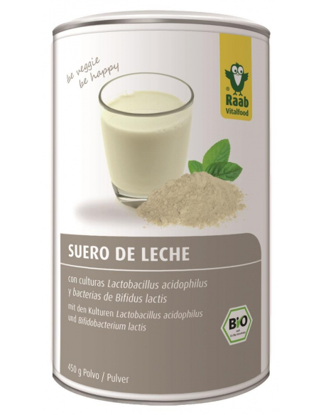 RAAB VITALFOOD - SUERO DE LECHE DULCE NATURAL POLVO BOTE 450 GRS. (BIO)