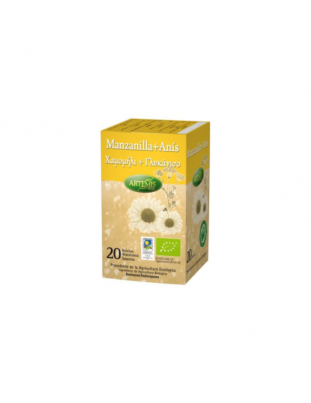 ARTEMIS BIO - INFUSION MANZANILLA CON ANIS ECO CAJA DE 20 FILTROS