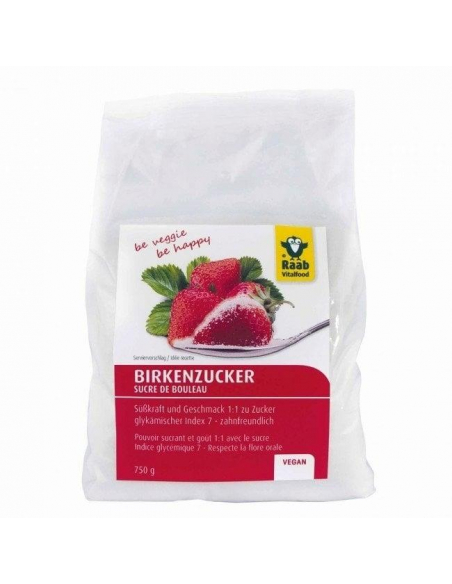 RAAB VITALFOOD - AZUCAR DE ABEDUL (XILITOL) BOLSA 750 GRS.(CONVENCIONAL)