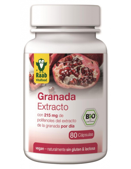 RAAB VITALFOOD - GRANADA EXTRACTO CAPSULAS 530 mg. BOTE 80 UDS. (BIO)