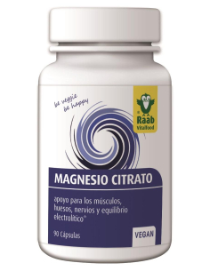RAAB VITALFOOD - CITRATO DE MAGNESIO CAPSULAS 600 mg. BOTE 90 UDS. (CONVENCIONAL)
