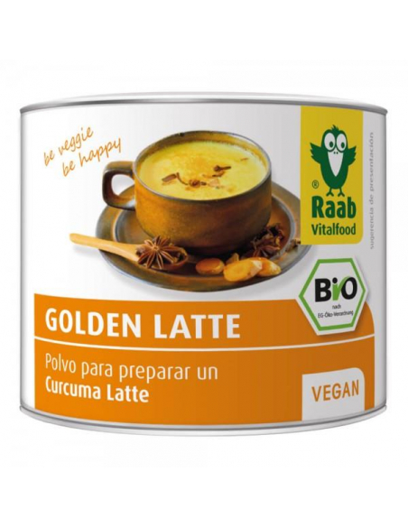 RAAB VITALFOOD - GOLDEN LATTE BEBIDA CURCUMA POLVO 70 GR (BIO)