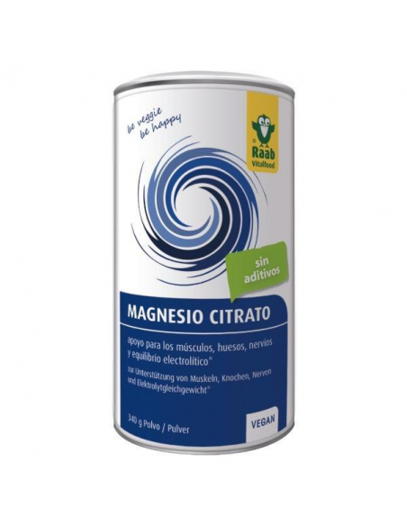 RAAB VITALFOOD - CITRATO DE MAGNESIO POLVO BOTE 340 GRS.. (CONVENCIONAL)