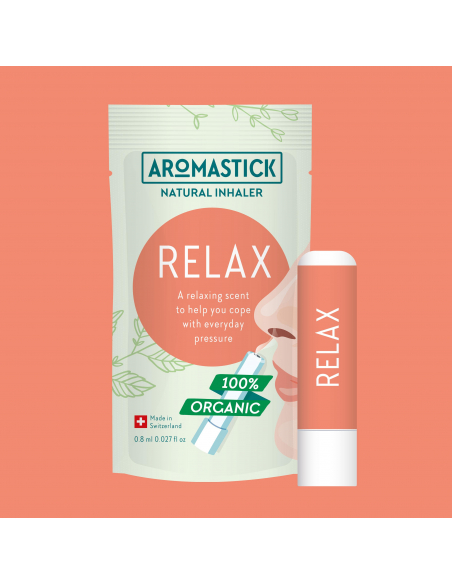 AROMASTICK - AROMASTICK RELAX BIO - CALIDAD DE SUEÑO,  SERENIDAD & PENSAIENTO POSITIVO