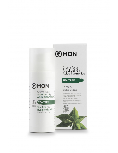 Mon Deconatur - CREMA DE ARBOL DEL TE Y ACIDO HIALURONICO ECOLOGICA 50 ML.