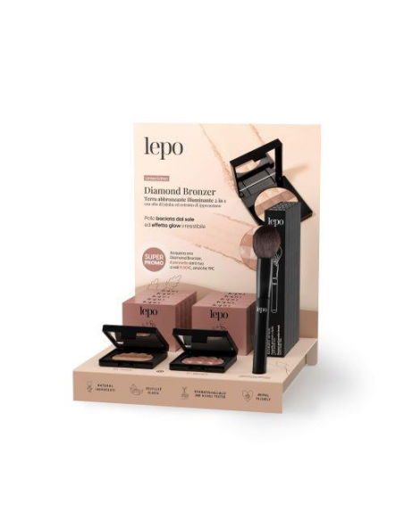 Lepo - EXPOSITOR + TESTER DIAMOND BRONZER 15 PIEZAS