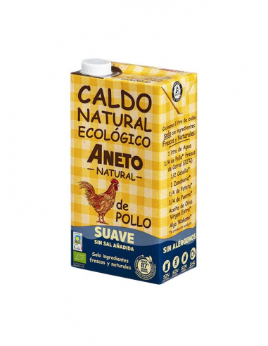 CAJA CALDO DE POLLO SUAVE ECOLOGICO 6 X 1 L. ANETO