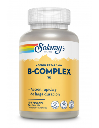 VITAMINA B COMPLEX 75 - 100 VEGCAPS ACCION RETARD.