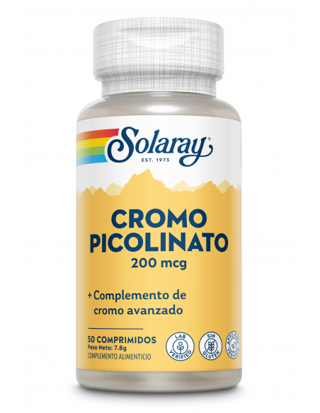 Solaray - CHROMIUM PICOLINATE 200 - 50 COMPRIMIDOS