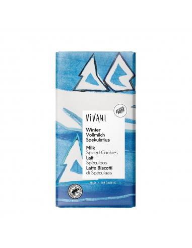 VIVANI CHOCOLATE CON LECHE AROMAS DE INVIERNO BIO 100 GR