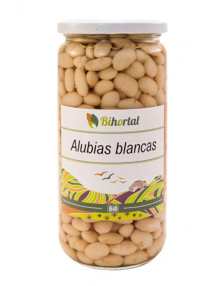 BIHORTAL - ALUBIAS BLANCAS EN CONSERVA 490 GR  BIO BIHORTAL