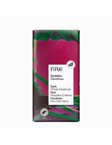 Vivani Chocolat - VIVANI CHOCOLATE NEGRO 55% SANTO DOMINGO CON AVELLANAS ENTERAS 100 GR. BIO