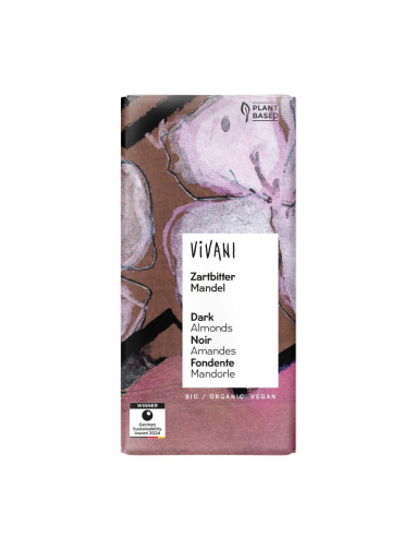 Vivani Chocolat - VIVANI CHOCOLATE NEGRO 55% SANTO DOMINGO CON ALMENDRAS 100 GR. BIO