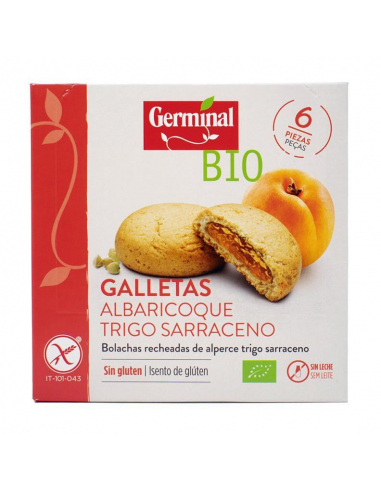 LA FINESTRA SUL CIELO - GALLETAS DE TRIGO SARRACENO RELLENAS DE ALBARICOQUE BIO SIN GLUTEN 200 GRS. GERMINAL