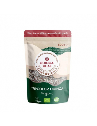 LA FINESTRA SUL CIELO - GRANO TRICOLOR DE QUINOA REAL BIO 500 GRS. 100% PLASTIC FREE QUINUA REAL