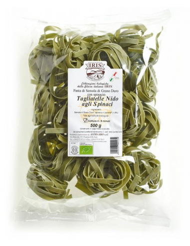 LA FINESTRA SUL CIELO - TAGLIATELLE DE TRIGO CON ESPINACAS 500 GRS. BIO IRIS