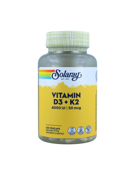 Solaray - BIG VITAMINA D3 & K2 (MK7) - 120 VEGCAPS