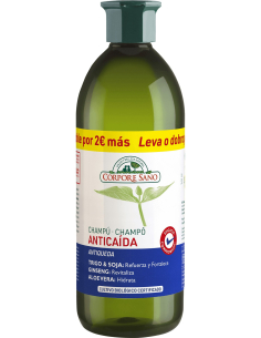 Corpore Sano - CHAMPU ANTICAIDA GERMEN TRIGO Y SOJA FORMATO 300 + 300 ML.