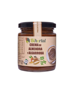 BIHORTAL - CREMA DE ALMENDRA Y ALGARROBA BIO 345 GR BIHORTAL