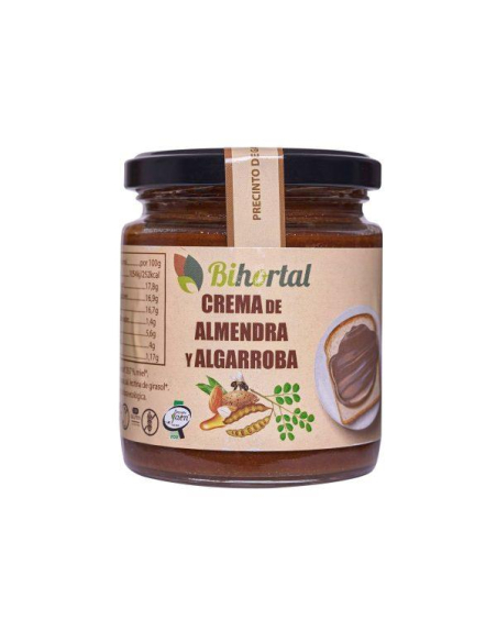 BIHORTAL - CREMA DE ALMENDRA Y ALGARROBA BIO 345 GR BIHORTAL