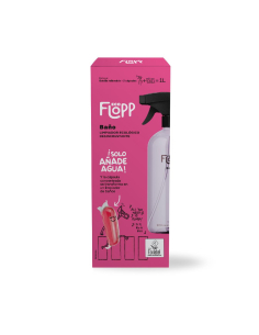 Flopp - FLOPP BAÑO PACK INICIAL LIMPIADOR ECOLÓGICO DESINCRUSTANTE BOTELLA SPRAY + 2 CÁPSULAS CONCENTRADAS - ECOLABEL