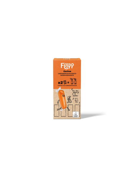 Flopp - FLOPP COCINA REFILL LIMPIADOR ECOLÓGICO DESENGRASANTE 2 CÁPSULAS CONCENTRADAS - ECOLABEL