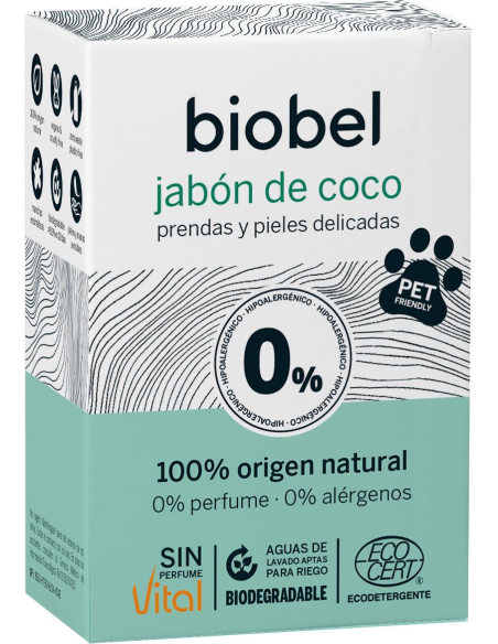 Biobel 0% - JABON PASTILLA COCO BIOBEL 0% 240 GRS. (REF.6308)