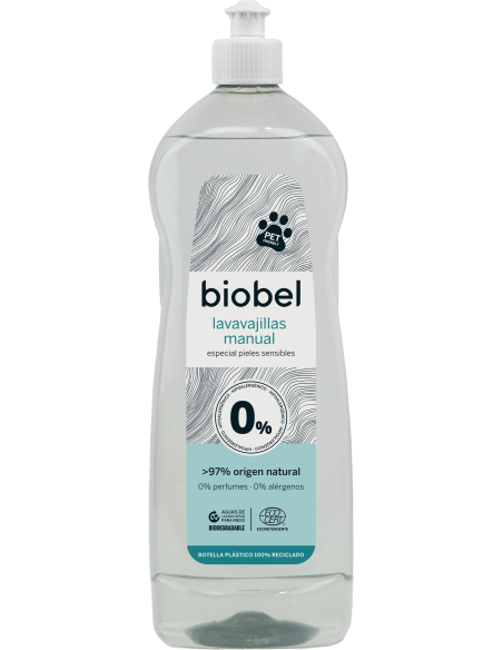 Biobel 0% - LAVAVAJILLAS MANUAL BIOBEL 0% 1 Litro  (REF.6507)