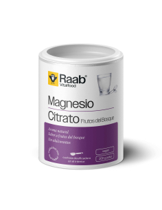 RAAB VITALFOOD - CITRATO DE MAGNESIO FRUTOS DEL BOSQUE POLVO BOTE 200 GRS.. (CONVENCIONAL)