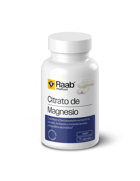 RAAB VITALFOOD - CITRATO DE MAGNESIO CAPSULAS 840 mg. BOTE 75 UDS. (CONVENCIONAL)