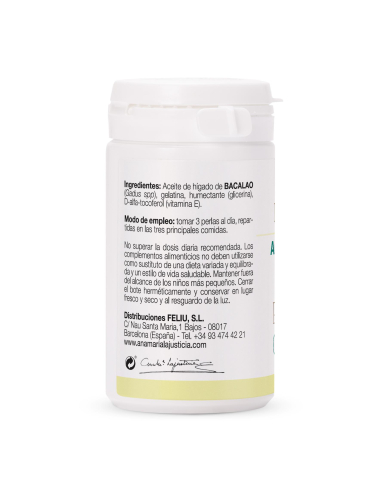 Ana María la Justicia - ACEITE HIGADO BACALAO 90 PERLAS