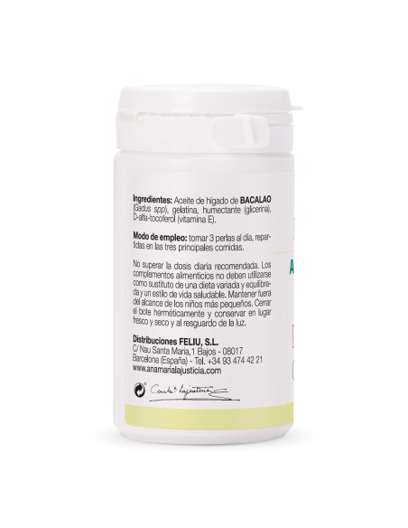 Ana María la Justicia - ACEITE HIGADO BACALAO 90 PERLAS
