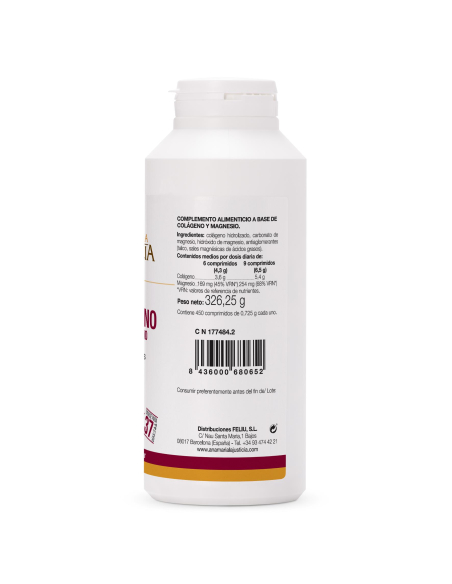 Ana María la Justicia - COLAGENO + MAGNESIO FAMILIAR 450 COMPRIMIDOS