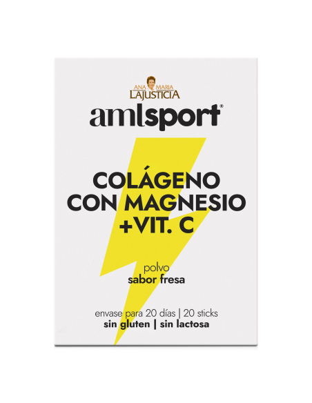 AML Sport - AMLSPORT COLAGENO + MAGNESIO + VIT. C 20 STICKS FRESA