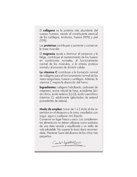 AML Sport - AMLSPORT COLAGENO + MAGNESIO + VIT. C 20 STICKS FRESA