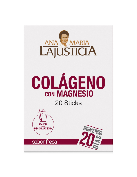 Ana María la Justicia - 20 STICKS COLAGENO CON MAGNESIO FRESA