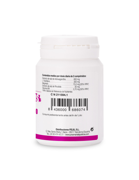 Ana María la Justicia - TRIPTOFANO PLUS ASHWAGANDHA + RHODIOLA Y MAGNESIO 60 COMPRIMIDOS